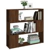 vidaXL B&uuml;cherregal/Raumteiler Braun Eichen-Optik 100x24x94 cm