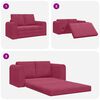 vidaXL Schlafsofa 60cm Weinrot Samt