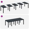 vidaXL Garten Essgruppe 9 pcs Anthrazit Polypropylen