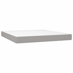vidaXL Taschenfederkernmatratze Mittel Hellgrau 160x200x20 cm Stoff