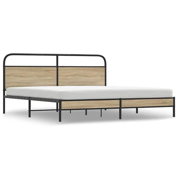 vidaXL Metallbett ohne Matratze R&auml;uchereiche 200x200 cm