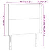vidaXL LED Kopfteil Dunkelgrau 93x16x118/128 cm Stoff