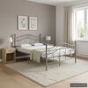 vidaXL Bett Grau Metall 120x200 cm