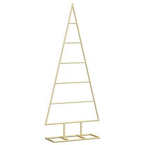 vidaXL Metall Weihnachtsbaum Gold 90 cm Pulverbeschichteter Stahl
