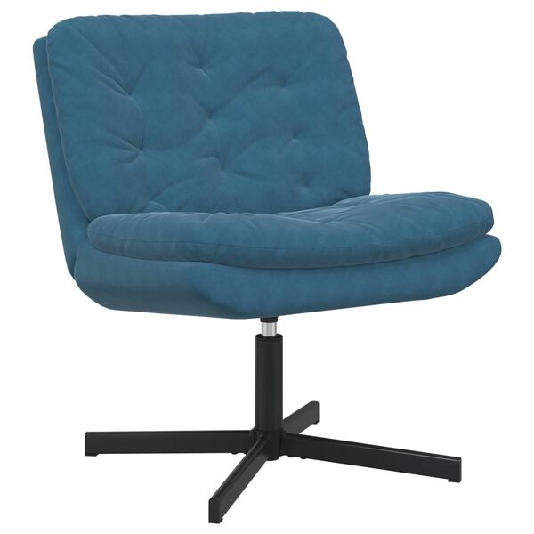 vidaXL Drehender Entspannungsstuhl Blau 63 x 75 x 76 cm Samt