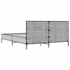 vidaXL Bettgestell Grau Sonoma 160x200 cm Holzwerkstoff und Metall