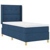 vidaXL Boxspringbett mit Matratze Blau 80 x 200 cm Stoff