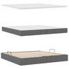 vidaXL Bett mit Stauraum und LED Dunkelgrau 200 x 200 cm Polyester