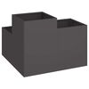 vidaXL Gartenblumentopf Schwarz 100 x 100 x 60 cm Stahl