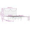 vidaXL Bettgestell mit Kopfteil Metall Schwarz 140x200 cm