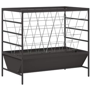vidaXL Viehfutterspender Schwarz 100 x 60 x 90 cm 15 kg