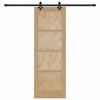vidaXL Schiebet&uuml;r ORKDAL Braun 73,5 x 211 cm Massives Kiefernholz