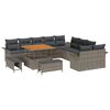 vidaXL Gartensofa-set 13 stk. Grau Poly-Rattan