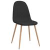 vidaXL Esszimmerst&uuml;hle 2 Stk. Schwarz Stoff