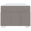 vidaXL Bettrahmen mit Matratze Taupe 120 x 190 cm Stoff