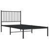 vidaXL Bettgestell mit Kopfteil Metall Schwarz 90x190 cm
