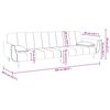 vidaXL Schlafsofa 2-Sitzer mit Hocker & Zwei Kissen Hellgr&uuml;n Samt