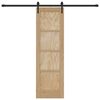 vidaXL Schiebet&uuml;r ORKDAL Braun 61 x 198,5 cm Massives Kiefernholz