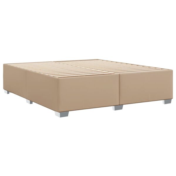 vidaXL Bettgestell Cappuccino-Braun 200x200 cm Kunstleder