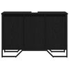 vidaXL Waschbeckenunterschrank Schwarz Eichen-Optik 91 x 35 x 60 cm