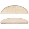vidaXL Stufenmatten 15 Stk. 56x17x3 cm Creme Halbrund