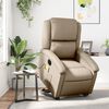 vidaXL Massagesessel mit Aufstehhilfe Elektrisch Cappuccino Kunstleder