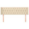 vidaXL Kopfteil mit Ohren Creme 163x16x78/88 cm Stoff