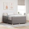 vidaXL Bettgestell mit Matratze mit Matratze Taupe 160 x 200 cm Stoff