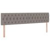 vidaXL Bett mit Stauraum und LED mit Matratze Taupe 200 x 200 cm Stoff