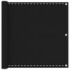 vidaXL Balkonsichtschutz Schwarz 120 x 700 cm HDPE und Aluminium