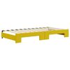 vidaXL Tagesbett Ausziehbar mit Schubladen Gelb 100x200 cm Samt