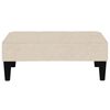 vidaXL Schlafsofa 2-Sitzer mit Hocker Creme Mikrofasergewebe