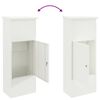 vidaXL Paketdrop-Box Wei&szlig; 44,5 x 29 x 110,5 cm Stahl