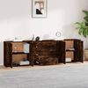 vidaXL Sideboards 3 Stk. R&auml;uchereiche Holzwerkstoff
