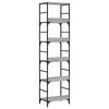 vidaXL B&uuml;cherregal Grau Sonoma 50x33x188,5 cm Holzwerkstoff