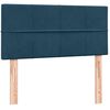 vidaXL Boxspringbett mit Matratze Dunkelblau 80x210 cm Samt