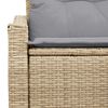 vidaXL Garten-Sofa mit Kissen 123 x 62 x 69 cm Poly-Rattan