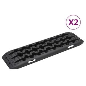 vidaXL Traktionsmatten 2 Stk. Schwarz 106x30,5x7 cm Nylon