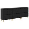 vidaXL Sideboards 3 pcs Schwarz Eichen-Optik 60 x 35 x 70 cm