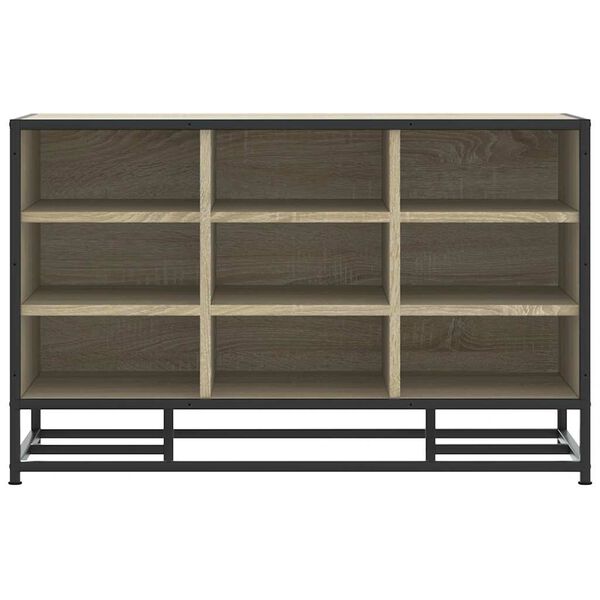 vidaXL Schuhbank Sonoma-Eiche 84x40x53,5 cm Holzwerkstoff und Metall