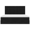 vidaXL Ottoman-Bett mit Matratzen & LEDs Schwarz 160x200 cm Samt