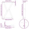 vidaXL Esstisch Beine 2 Stk. Wei&szlig; 50x(72-73,3) cm Stahl