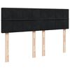 vidaXL Boxspringbett mit Matratze Schwarz 140x190 cm Samt