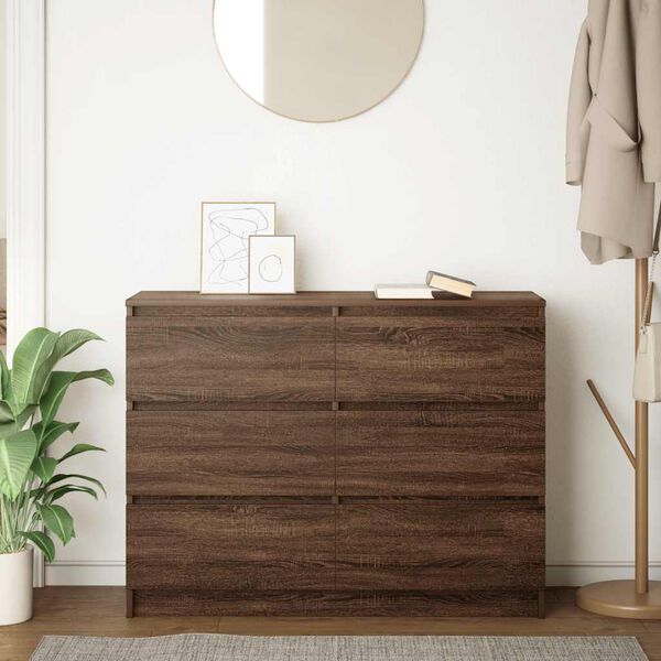 vidaXL Sideboard Braun Eichen-Optik 100x35x76 cm Holzwerkstoff
