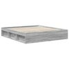 vidaXL Bettrahmen Graues Sonoma 180 x 200 cm Massives Kiefernholz