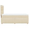vidaXL Boxspringbett mit Matratze Creme 90x200 cm Stoff