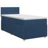 vidaXL Boxspringbett mit Matratze mit Kopfteil Blau 90 x 190 cm Stoff