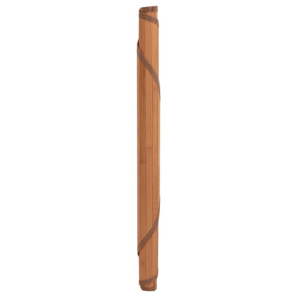vidaXL Teppich Rund Braun 100 cm Bambus