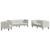 vidaXL 3-tlg. Chesterfield-Sofa-Set mit Nackenrollen Creme Samt