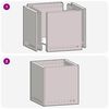vidaXL Rauchfreier Feuerkorb Braun 48 x 48 x 50 cm Wetterfeststahl